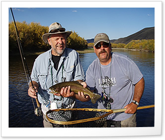 Matt and a client admire the catch